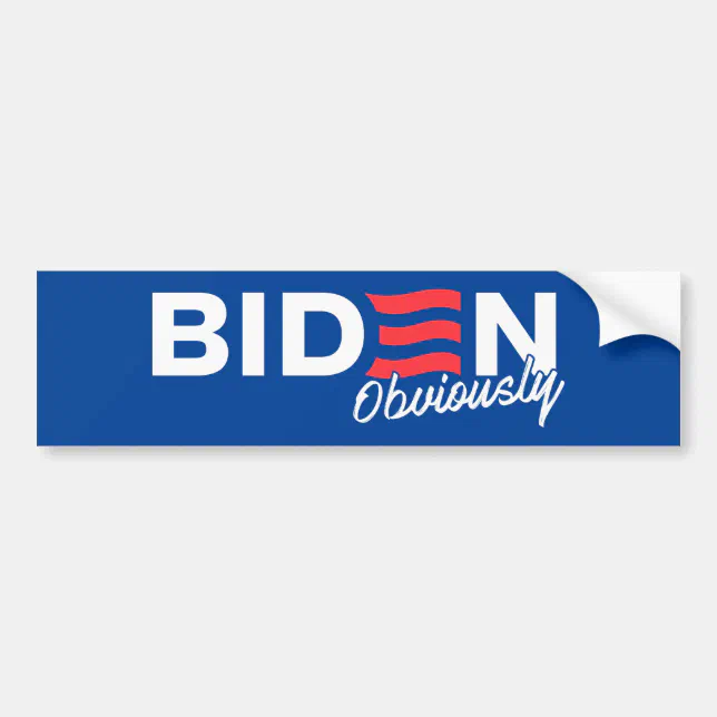 Biden Obviously New Logo 2024 Bumper Sticker Zazzle