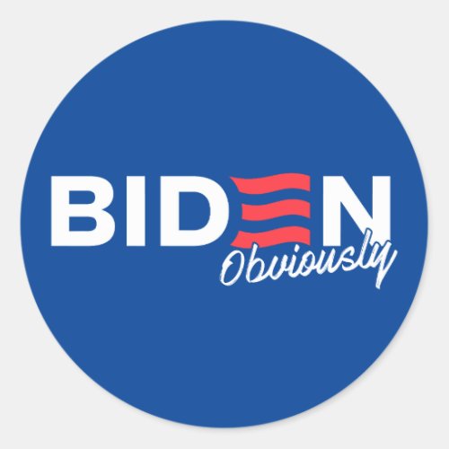 Biden Obviously New Logo 2024 Classic Round Sticker