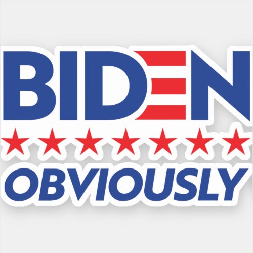 Biden Obviously Sticker