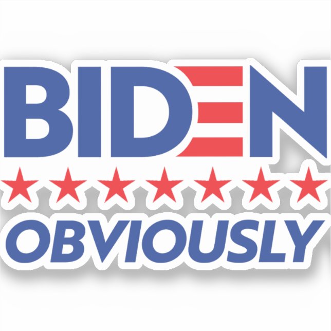 Biden, Obviously Sticker (Front)