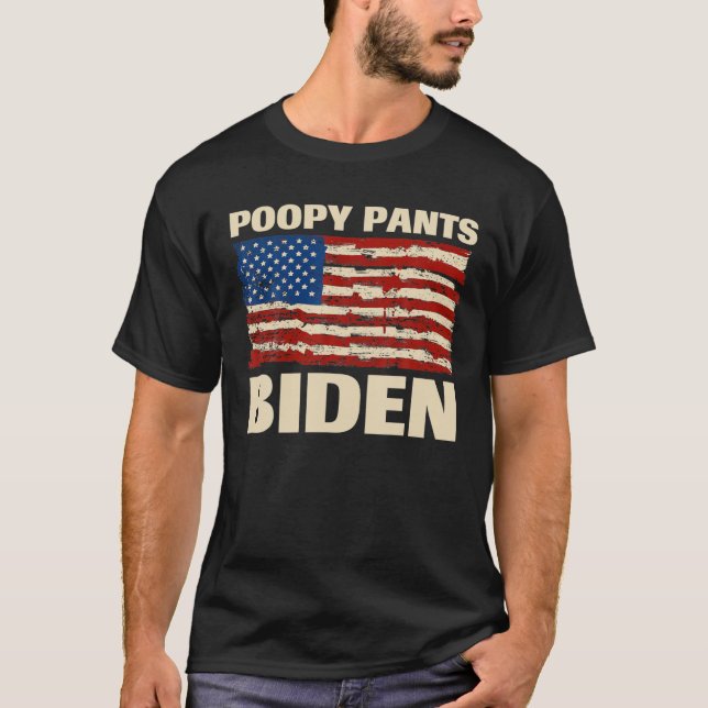 Biden Poop Costume Tee, Poopy Pants Biden, Funny A T-Shirt (Front)
