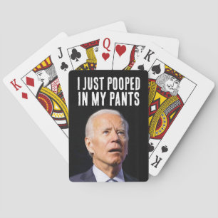 BIDEN POOPED IN PANTS CHRISTMAS POKER CARDS