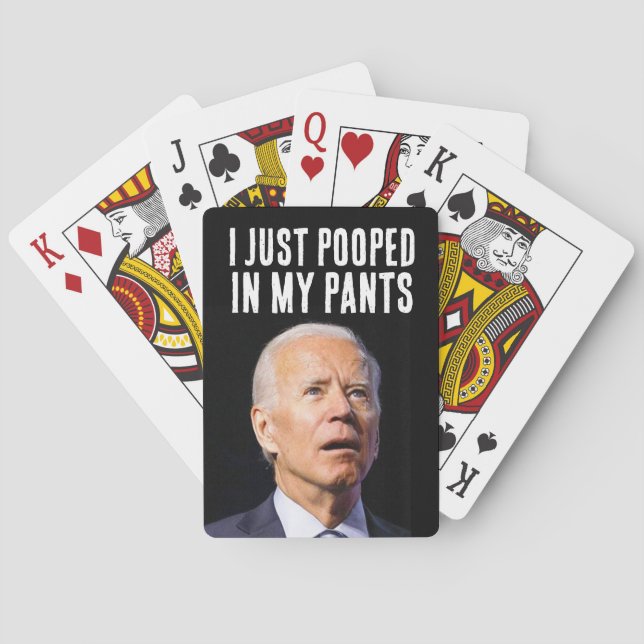 BIDEN POOPED IN PANTS CHRISTMAS  POKER CARDS (Back)
