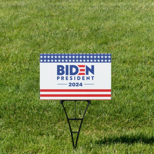 Biden President 2024 USA Flag Election Yard Sign
