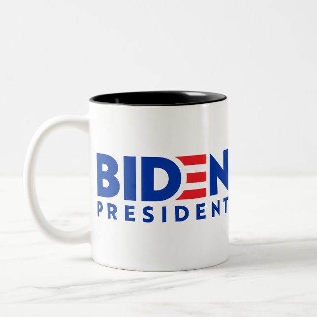 Biden President Logo Two-Tone Coffee Mug (Left)