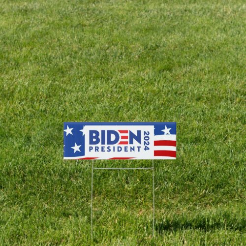 Biden President USA Flag Democrat Election 2024 Sign