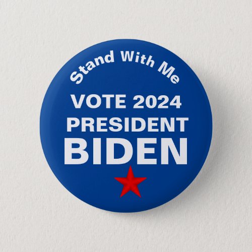 Biden President Vote 2024 Red White Blue Pin