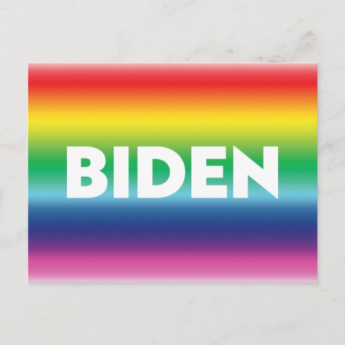 Biden Pride lgbtq lgbt rainbow colors Postcard