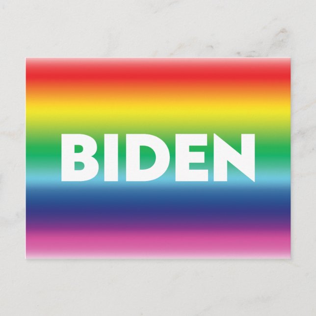 "Biden" Pride lgbtq lgbt rainbow colors Postcard (Front)