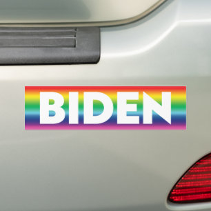 Biden rainbow pride lgbtq lgbt colors car bumper sticker