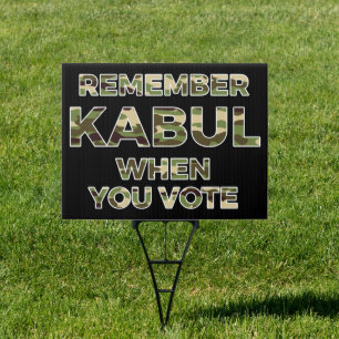 Biden - Remember Kabul Sign