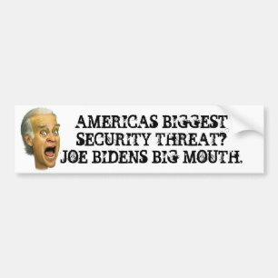 Biden SECURITY THREAT / obama socialist joker Bumper Sticker