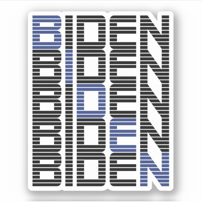 biden text stacks sticker (Front)
