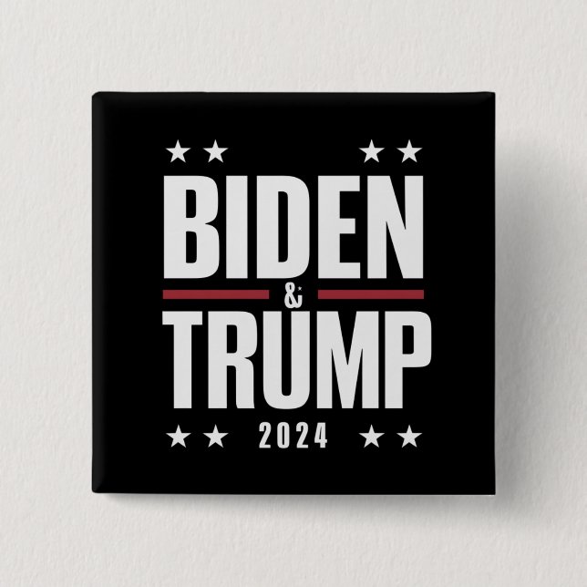 Biden Trump 2024 Funny Election Presidential VP Button (Front)