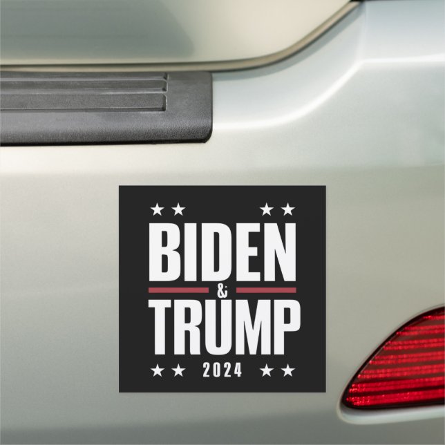Biden Trump 2024 Funny Election Presidential VP Car Magnet (In Situ)