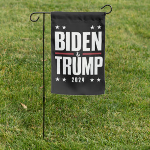 Biden Trump 2024 Funny Election Presidential VP Garden Flag