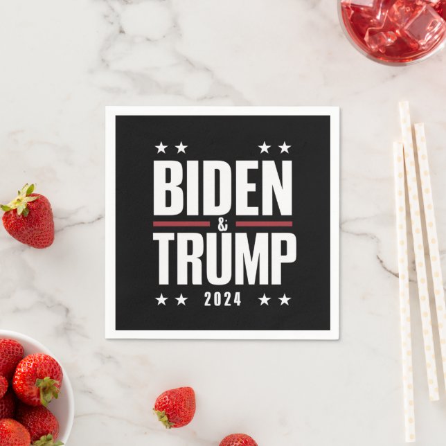 Biden Trump 2024 Funny Election Presidential VP Napkins (Insitu)