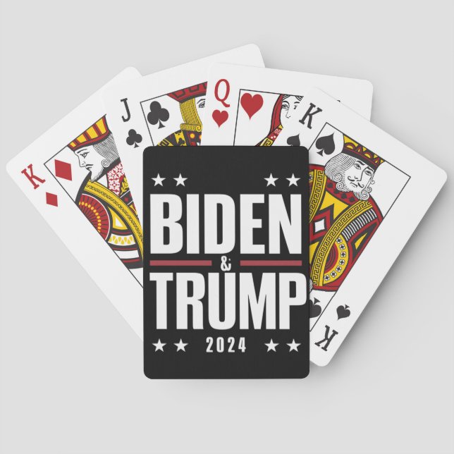 Biden Trump 2024 Funny Election Presidential VP Poker Cards (Back)