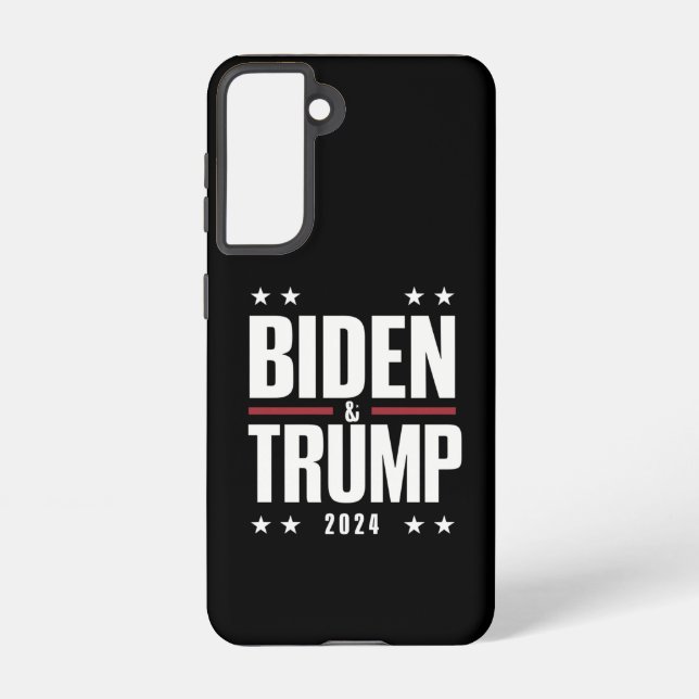 Biden Trump 2024 Funny Election Presidential VP Samsung Galaxy Case (Back)