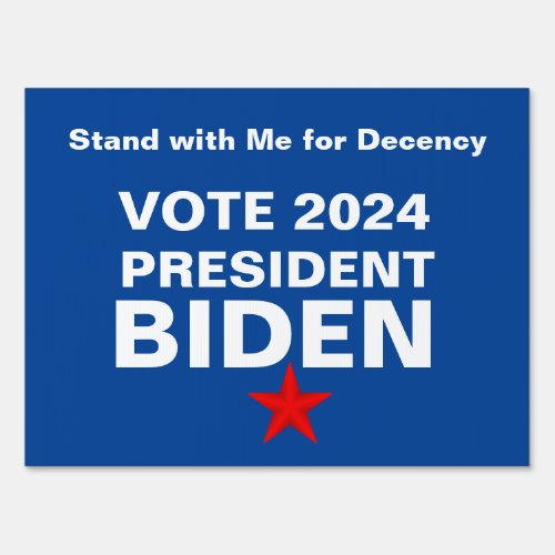 Biden Vote Blue Election 2024 Double Sided Yard Sign
