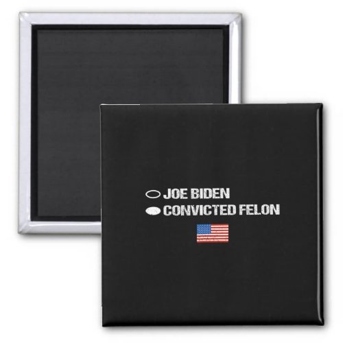 Biden Vs Convicted Felon American Flag Ballot Pape Magnet