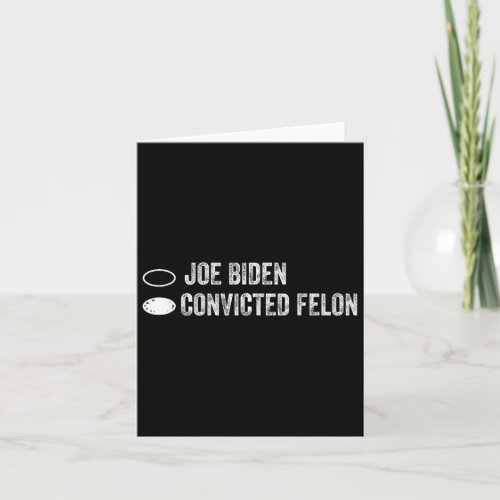 Biden Vs Convicted Felon _ Ballot Paper Voting For Card