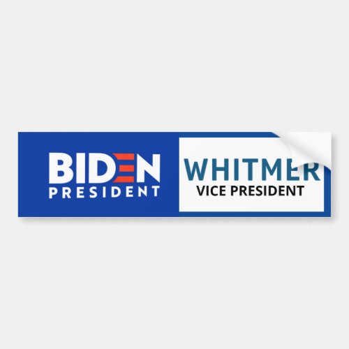 Biden Whitmer 2020 Bumper Sticker