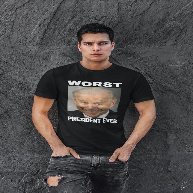 Biden Worst President Ever | Anti Joe Biden Dark  T-Shirt (Creator Uploaded)