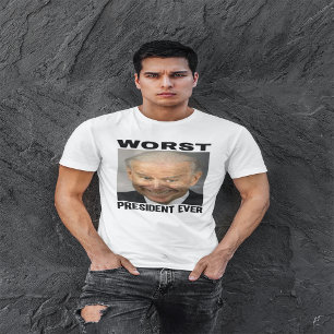 Biden Worst President Ever   Anti Joe Biden   L T-Shirt