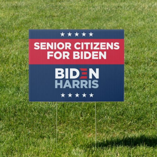 Biden Yard Sign _ SENIOR CITIZENS FOR BIDEN