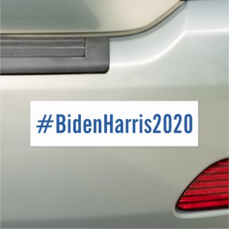 #BidenHarris2020 blue on white political election Car Magnet