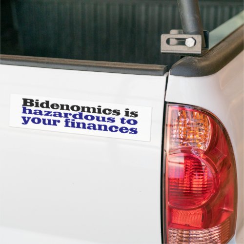 Bidenomics finances bumper sticker