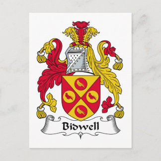Bidwell Family Crest Postcard