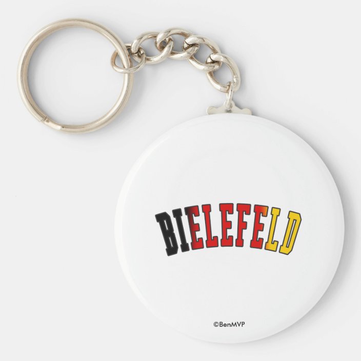 Bielefeld in Germany National Flag Colors Keychain