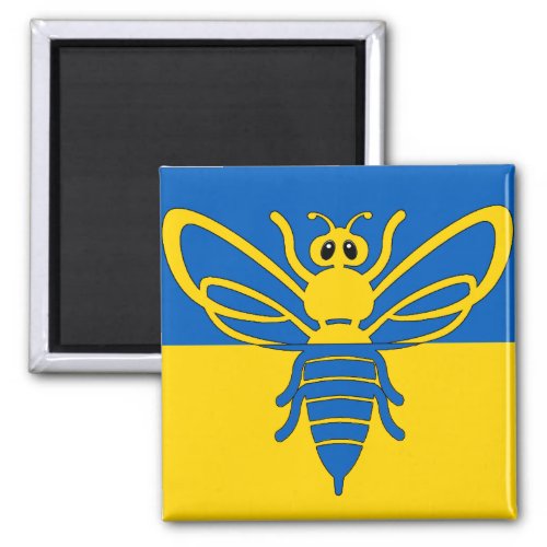 Biene vor der ukrainischen Flagge Magnet
