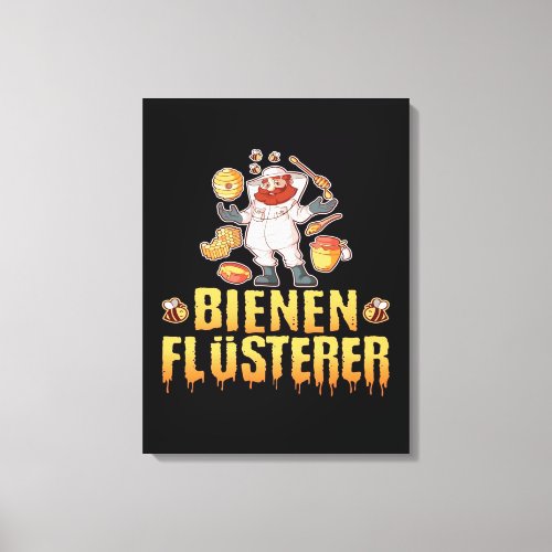 Bienen Flusterer Imker  Gift For Bee Lover Canvas Print