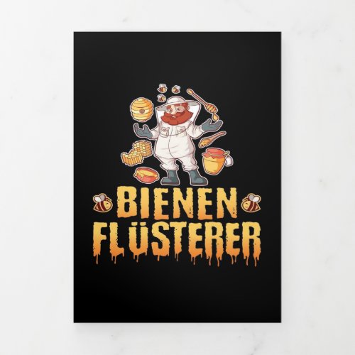 Bienen Flusterer Imker  Gift For Bee Lover Tri_Fold Announcement
