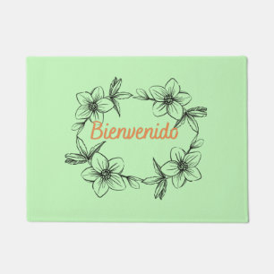 BIENVENIDO. MEANING WELCOME (ESPANOL) DOORMAT