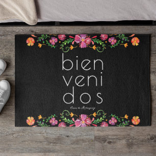 Bienvenidos Family Name Monogram Welcome Doormat