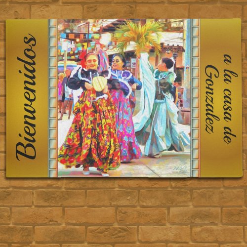 Bienvenidos Mexican Festival Dancers 2549 Doormat