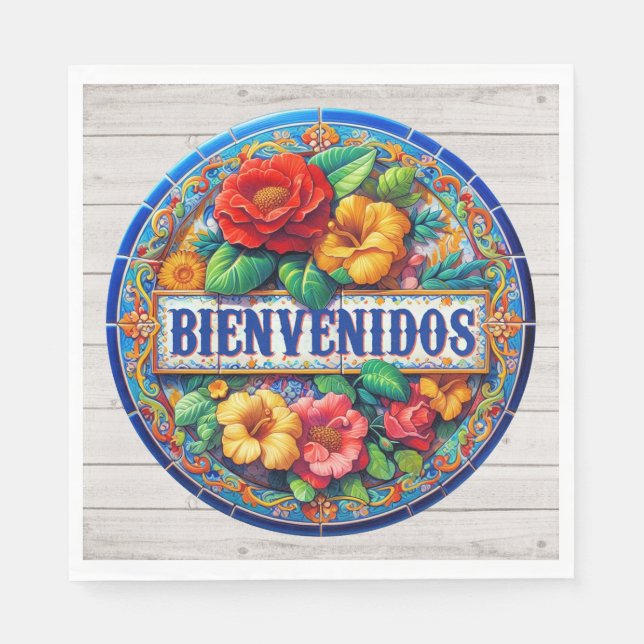 BIENVENIDOS - So Pretty!  Napkins (Front)