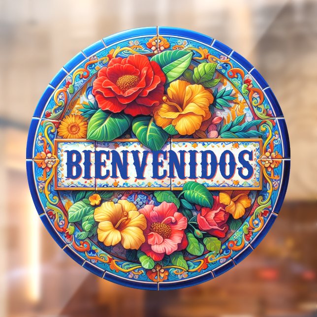 BIENVENIDOS - So Pretty!  Window Cling (Sheet 2)