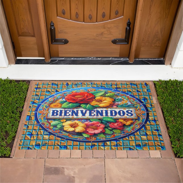 BIENVENIDOS WELCOME Door Mat (Outdoor)