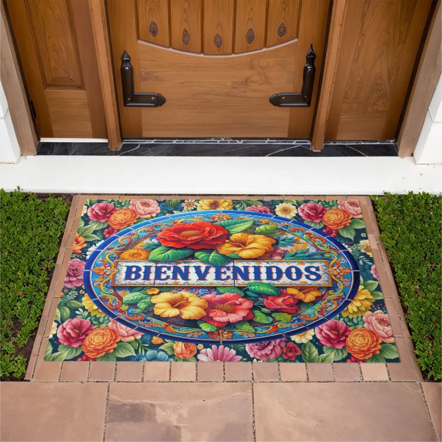 BIENVENIDOS WELCOME Door Mat (Outdoor)
