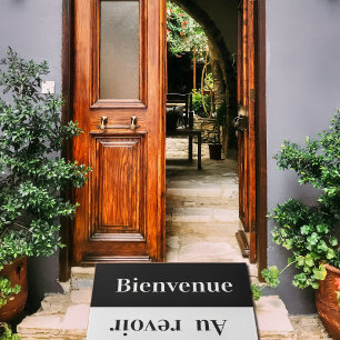  Bienvenue   - greetings in  French Doormat