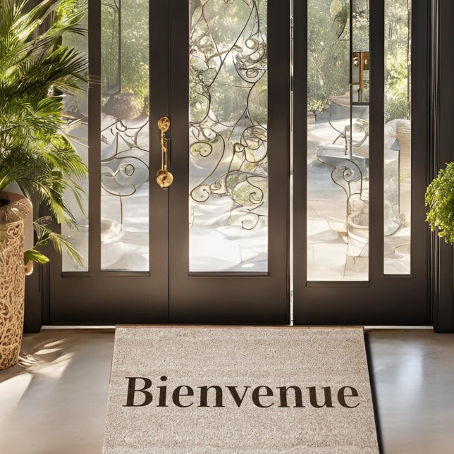 Bienvenue - simple  greetings fiber doormat (Creator Uploaded)