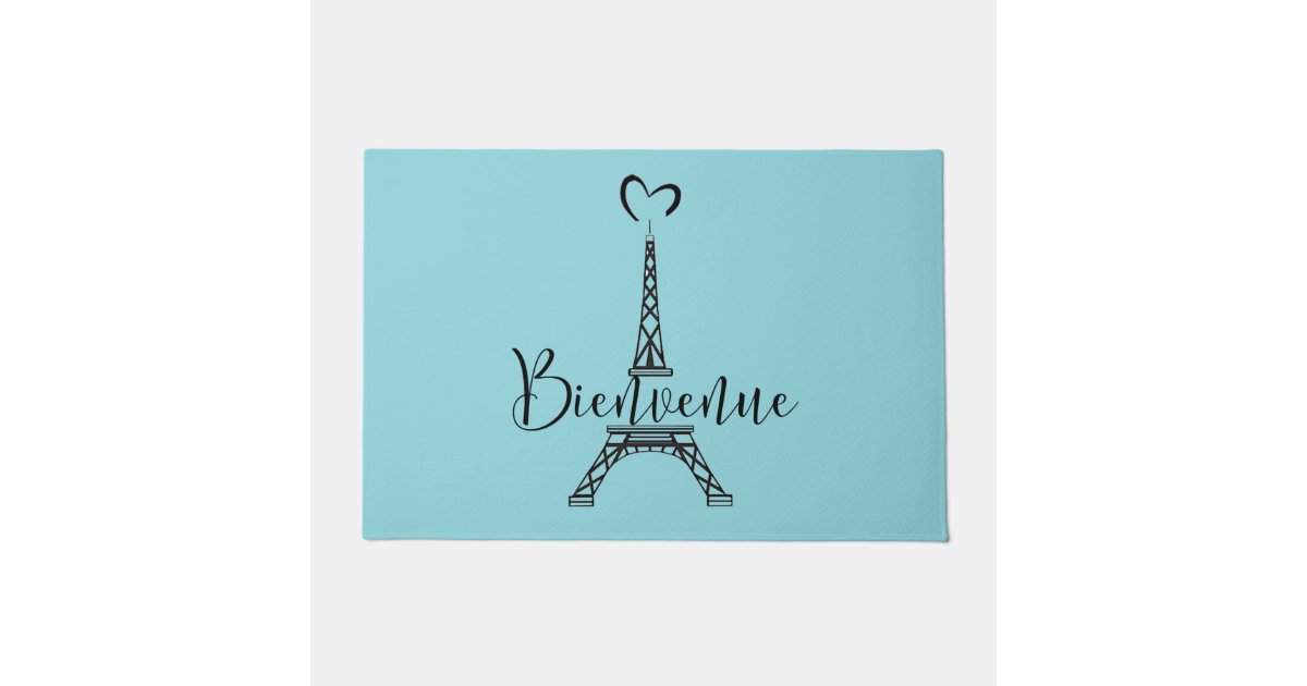 "Bienvenue" in French) Doormat Zazzle