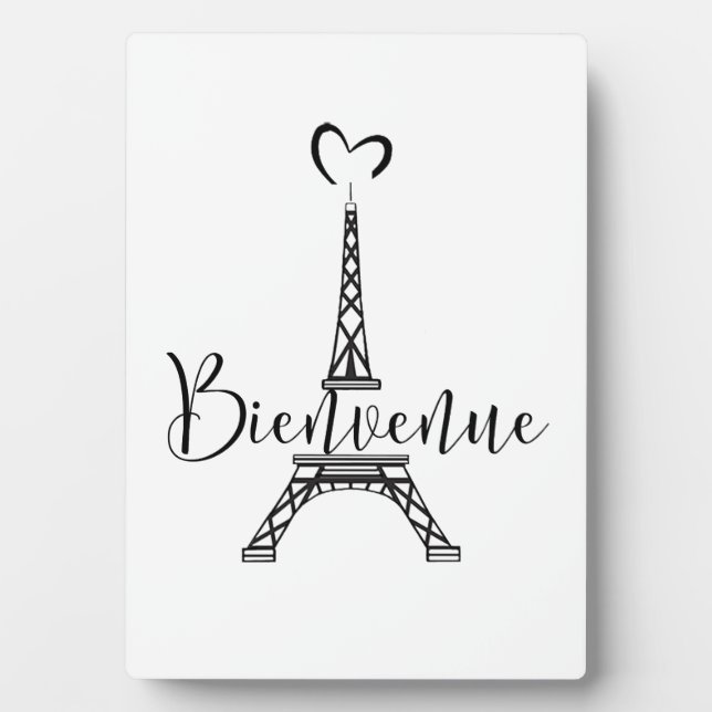"Bienvenue" (Welcome in French) Plaque (Front)