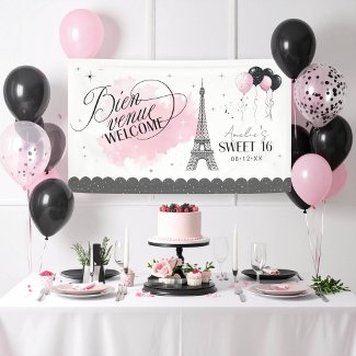 Bienvenue Welcome Parisian Sweet 16 ID1162