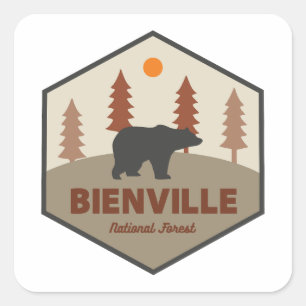 Bienville National Forest Bear Square Sticker